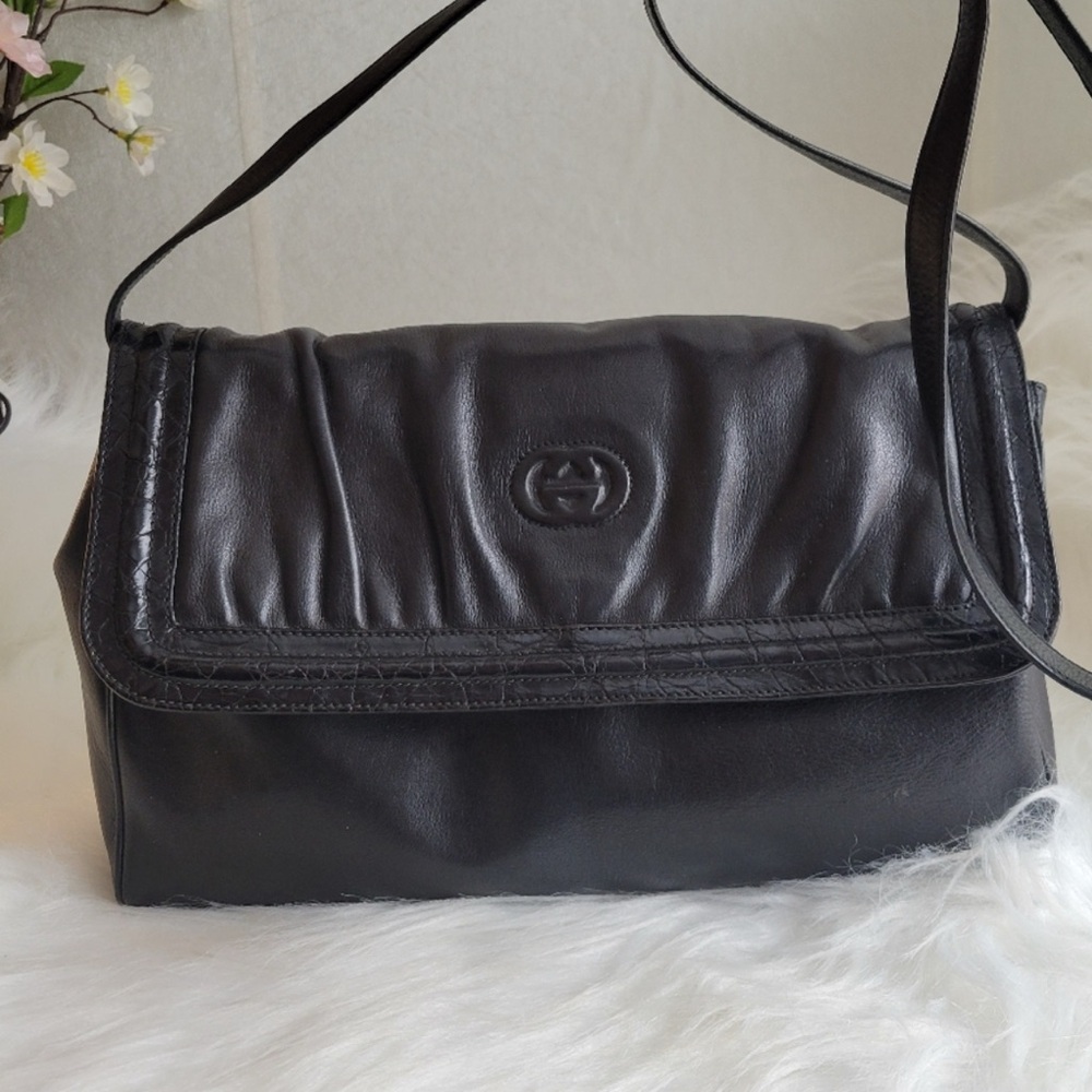 GUCCI vintage leather shoulder bag